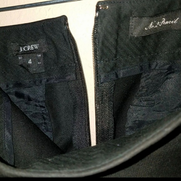 J. Crew Classic Black No. 2 Pencil Skirt 4 - Picture 3 of 5